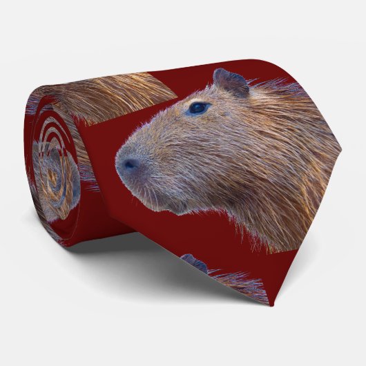 Fun Capybara Neck Tie Krawatte (Gerollt)