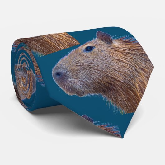 Fun Capybara Neck Tie Krawatte (Gerollt)