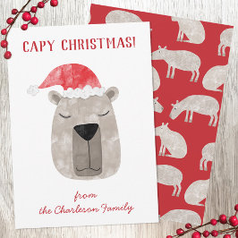 Fun Capybara Personalisierte Weihnachten