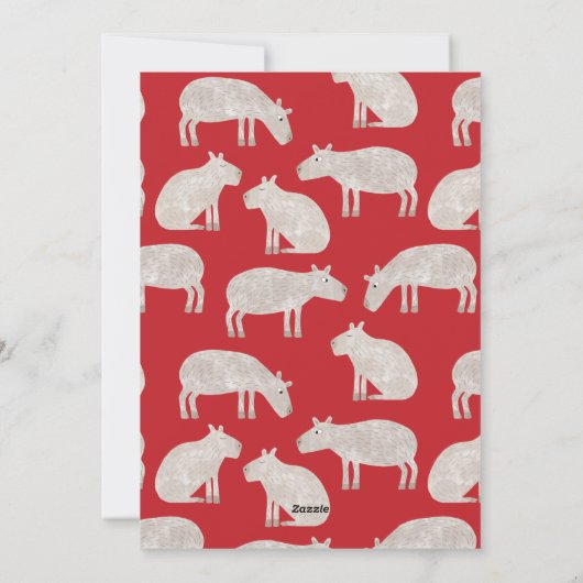 Fun Capybara Personalisierte Weihnachten (Rückseite)
