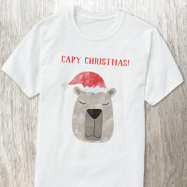Fun Capybara Personalisierte Weihnachten T-Shirt