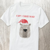 Fun Capybara Personalisierte Weihnachten T-Shirt