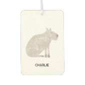 Fun Capybara Personalisierter Name Autolufterfrischer (Vorderseite)
