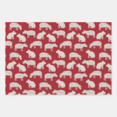 Fun Capybara Red Christmas Geschenkpapier Set (Vorderseite 2)
