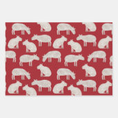 Fun Capybara Red Christmas Geschenkpapier Set (Vorderseite)
