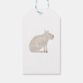 Fun Capybara Weihnachtsmannmütze Weihnachten Geschenkanhänger (Rückseite)