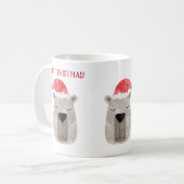 Fun Capybara Weihnachtsmannmütze Weihnachten Kaffeetasse (Vorderseite Links)