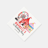 Fun Carnival Circus Festival Kindergeburtstag Serviette (Ecke)