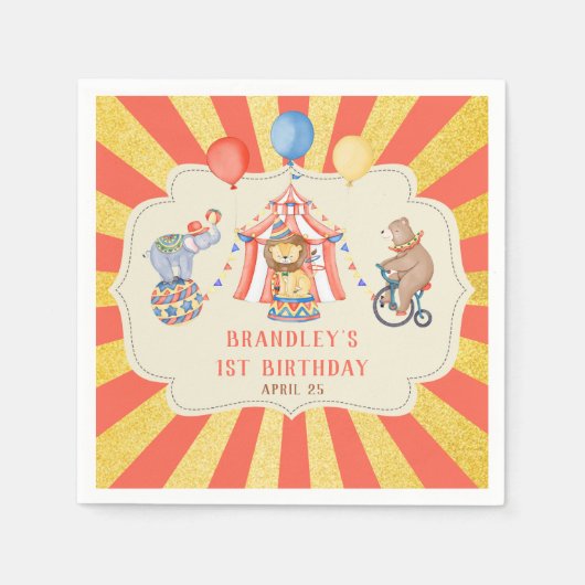 Fun Carnival Circus Festival Serviette (Vorderseite)