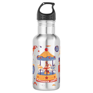 Fun Carnival Kids' Birthday Circus Pattern Clown Edelstahlflasche