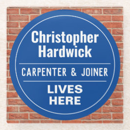 Fun Carpenter & Joiner Wall Plaque Style Glasuntersetzer