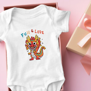 Fun Carton Dragon Chinesisches Neujahr Fu Kinder G Baby Strampler