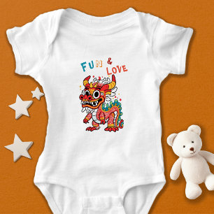 Fun Carton Dragon Chinesisches Neujahr Fu Kinder G Baby Strampler