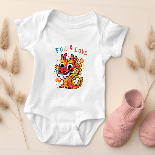 Fun Carton Dragon Chinesisches Neujahr Fu Kinder G Baby Strampler