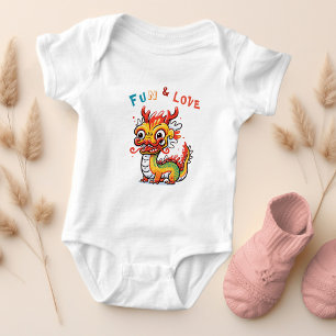Fun Carton Dragon Chinesisches Neujahr Fu Kinder G Baby Strampler