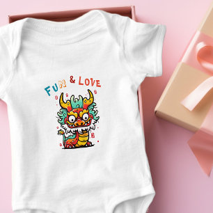 Fun Carton Dragon Chinesisches Neujahr Fu Kinder G Baby Strampler