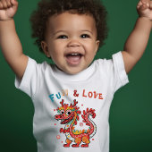 Fun Carton Dragon Chinesisches Neujahr Fu Kinder G Kleinkind T-shirt