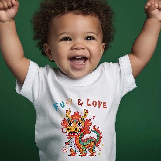 Fun Carton Dragon Chinesisches Neujahr Fu Kinder G Kleinkind T-shirt