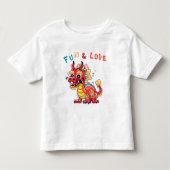 Fun Carton Dragon Chinesisches Neujahr Fu Kinder G Kleinkind T-shirt (Vorderseite)