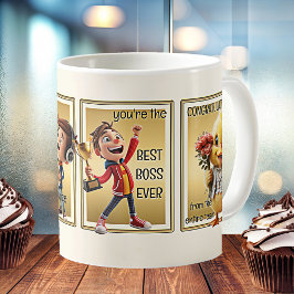 Fun Cartoon Bester Boss je Kaffeetasse