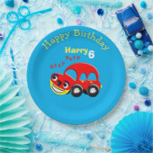Fun Cartoon Car Thema Geburtstag Pappteller (Party)