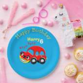 Fun Cartoon Car Thema Geburtstag Pappteller (Party)