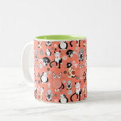 Fun Cartoon Cats Kaffee Tasse (Vorderseite Links)