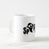 Fun Cartoon Character Logo T - Shirt Kaffeetasse (Vorderseite Links)