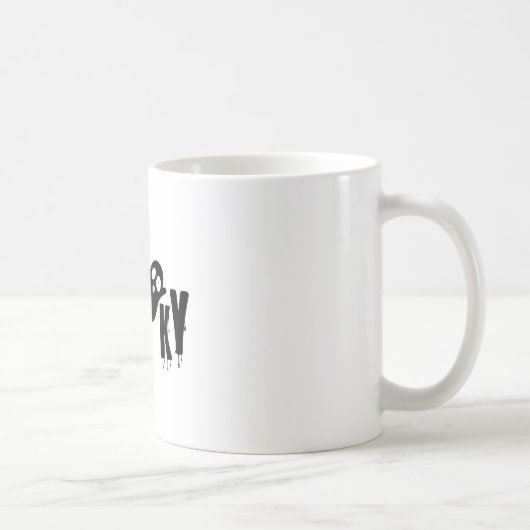 Fun Cartoon Character Logo T - Shirt Kaffeetasse (Rechts)