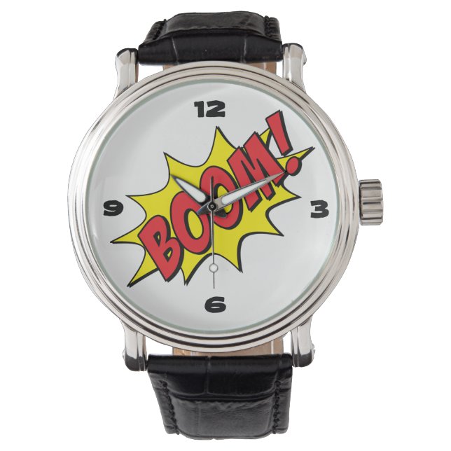 Fun Cartoon & Comic Buchboom Armbanduhr (Vorderseite)
