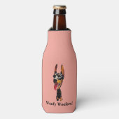 Fun Cartoon Doberman Pinscher Flasche Cooler Flaschenkühler (Flaschenvorderseite)