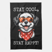 Fun Cartoon Dog Design Geschirrtuch (Vertikal)