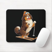 Fun Cartoon Dog Skigenuss Mousepad (Mit Mouse)