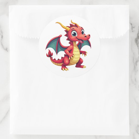 Fun Cartoon Dragon Sticker (Tasche)