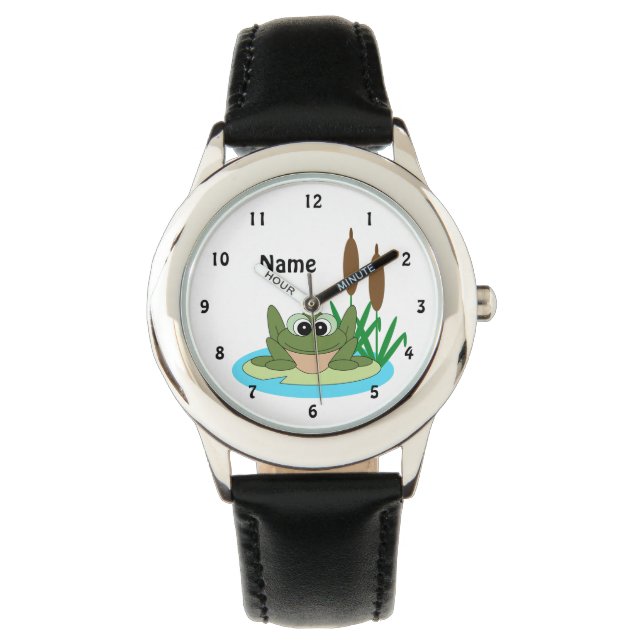 Fun Cartoon Frog Watch Armbanduhr (Vorderseite)