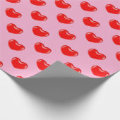 Fun Cartoon hört auf rosa Geschenkpapier (Ecke)