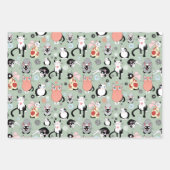Fun Cartoon Katzen Geschenkpapier Set (Vorderseite)