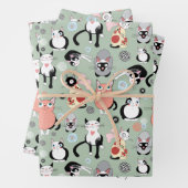 Fun Cartoon Katzen Geschenkpapier Set (Beispiel)