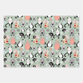Fun Cartoon Katzen Geschenkpapier Set (Vorderseite)