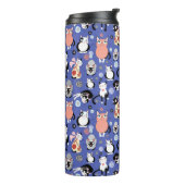 Fun Cartoon Katzen Thermosbecher (Nach links gedreht)