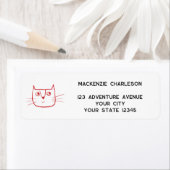 Fun Cartoon KatzenPersonalisierte Rücksendeadresse (Insitu)