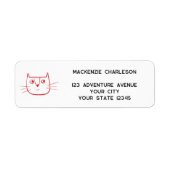Fun Cartoon KatzenPersonalisierte Rücksendeadresse (Vorne)