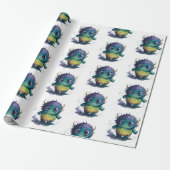Fun Cartoon Monster Design Geschenkpapier (Ungerollt)