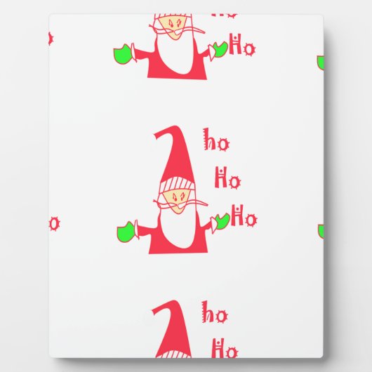 Fun Cartoon Mouse Santa Collection Fotoplatte (Vorderseite)