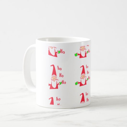 Fun Cartoon Mouse Santa Collection Kaffeetasse (Vorderseite Links)