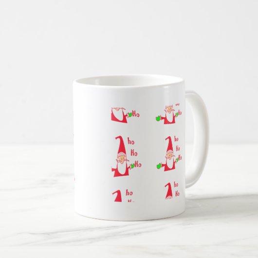 Fun Cartoon Mouse Santa Collection Kaffeetasse (VorderseiteRechts)