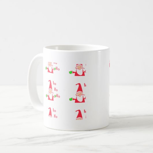 Fun Cartoon Mouse Santa Collection Kaffeetasse (Vorderseite Links)