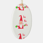 Fun Cartoon Mouse Santa Collection Keramikornament (Rechts)