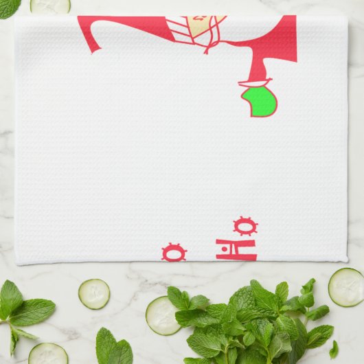 Fun Cartoon Mouse Santa Collection Küchentuch (Gefaltet)