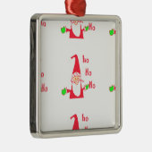 Fun Cartoon Mouse Santa Collection Silbernes Ornament (Rechts)
